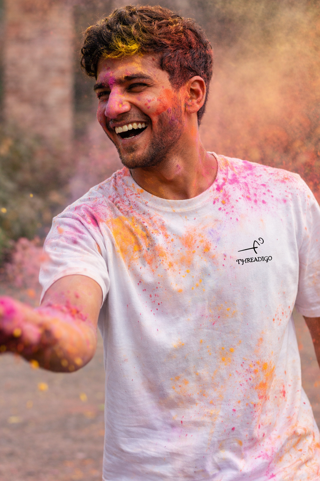 holi special – limited drop white tee (unisex) holi special – limited drop white tee (unisex)