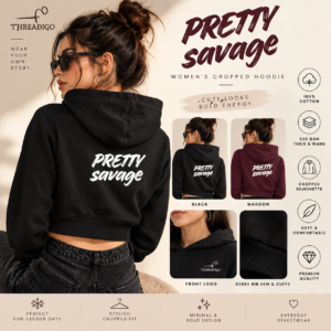 Home pretty savage women’s winter hoodie